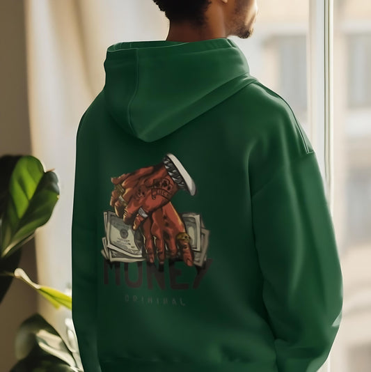 Oversized Hoodie | "Criminal Money" Edition – Bottle Green