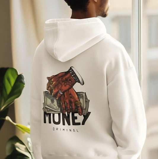 Oversized Hoodie | "Criminal Money" Edition – White
