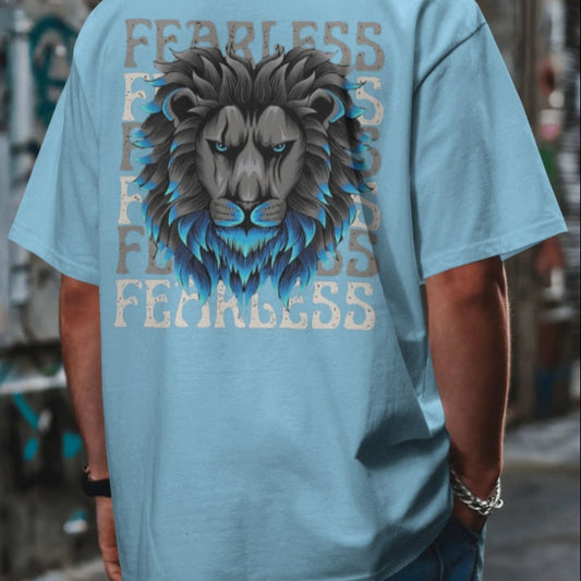 Oversized Classic T-Shirt | "Fearless" Edition - Baby Blue