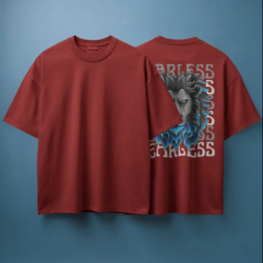 Oversized Classic T-Shirt | "Fearless" Edition - Maroon