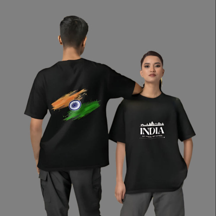 Unisex Basic T-Shirt | "India: My Pride" Edition - Black