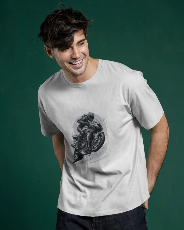 Racer Graphic T-Shirt - White