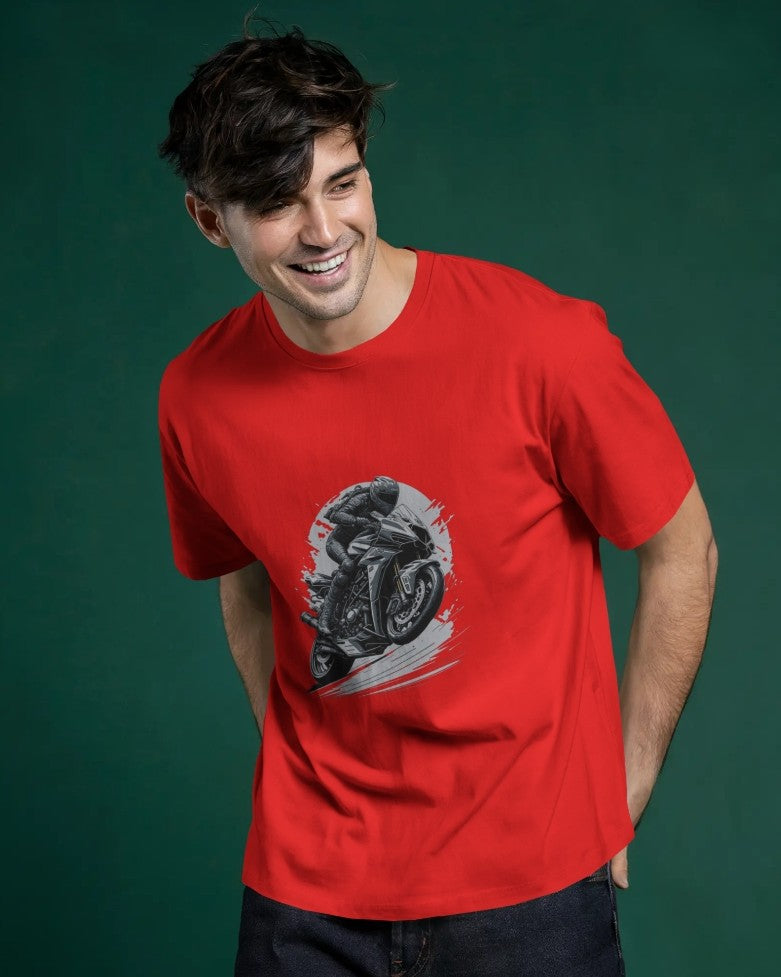 Racer Graphic T-Shirt - Red