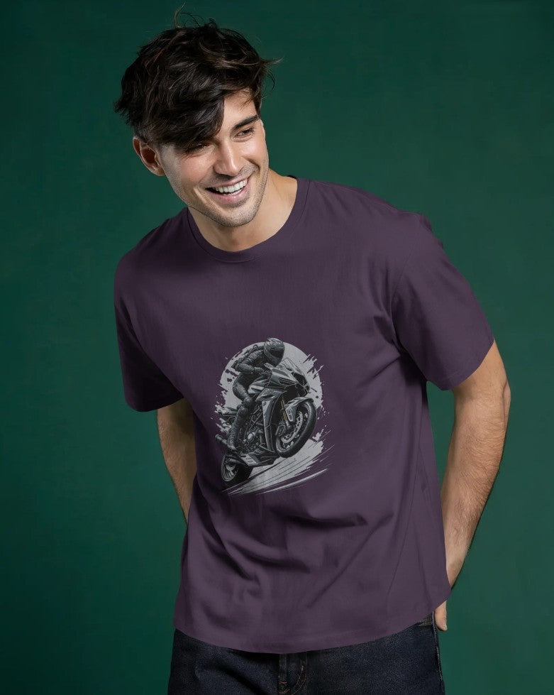 Racer Graphic T-Shirt - Purple