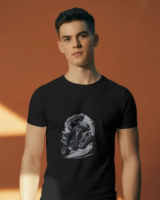 Racer Graphic T-Shirt - Black