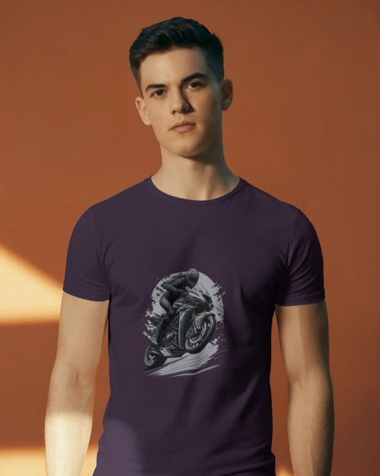 Racer Graphic T-Shirt - Purple