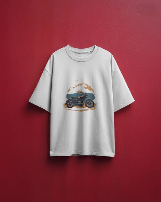Oversized T-Shirt – "Ride Beyond" Edition - White
