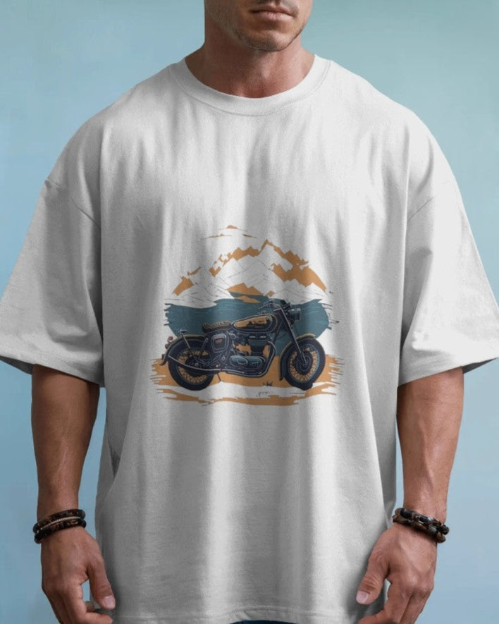 Oversized T-Shirt – "Ride Beyond" Edition - White