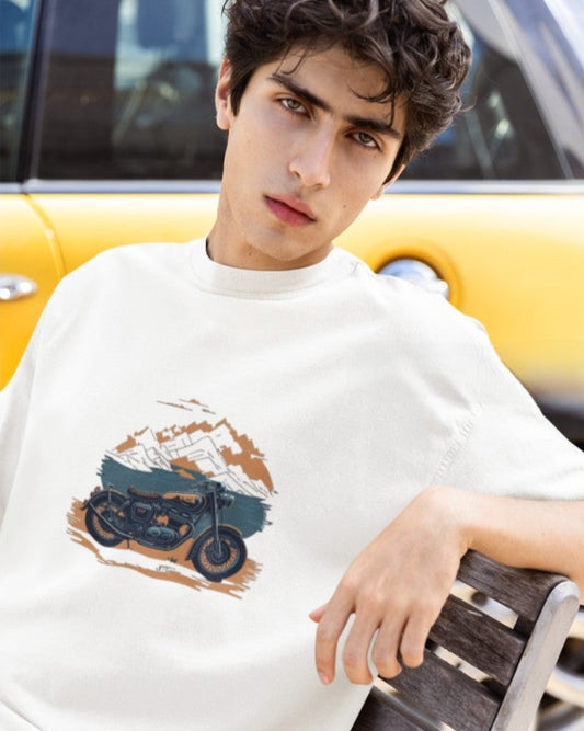Oversized T-Shirt – "Ride Beyond" Edition - White