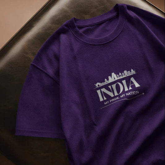 Unisex Basic T-Shirt | "India: My Pride" Edition - Purple
