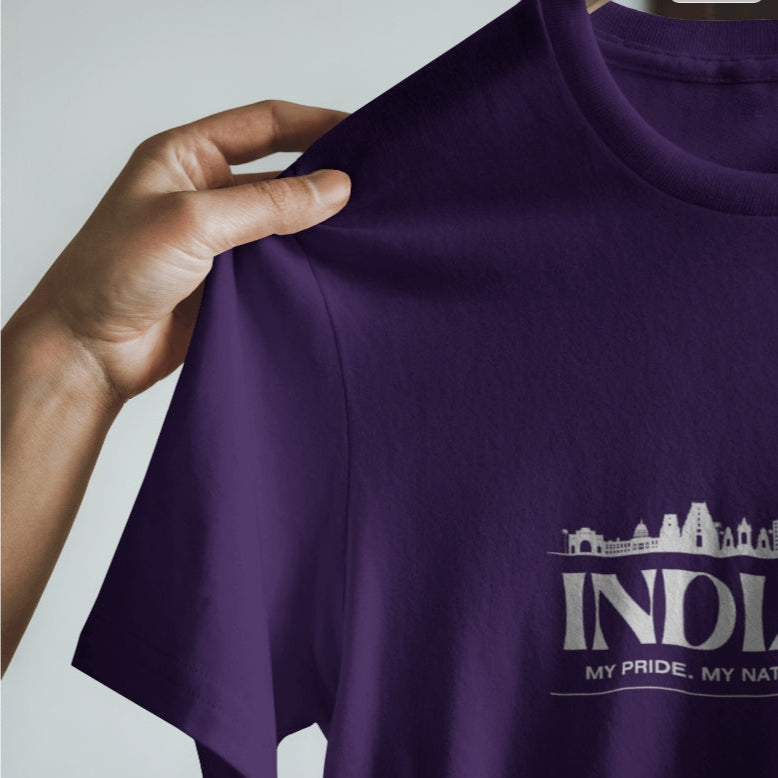 Unisex Basic T-Shirt | "India: My Pride" Edition - Purple
