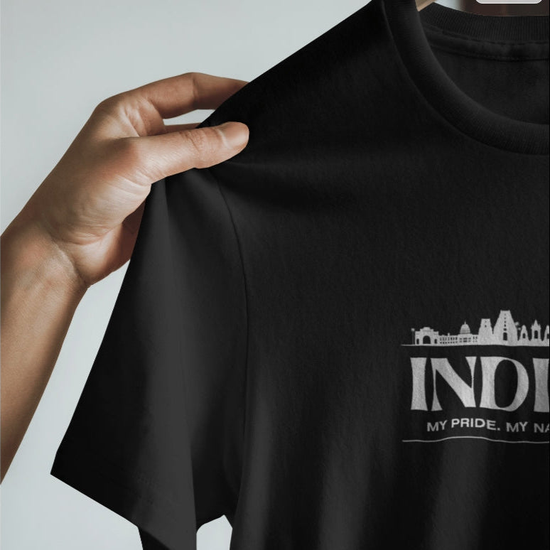 Unisex Basic T-Shirt | "India: My Pride" Edition - Black