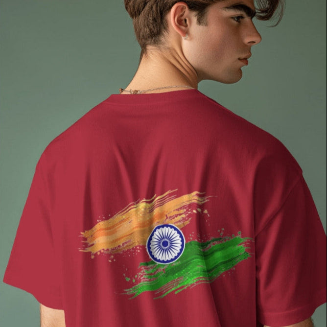 Unisex Basic T-Shirt | "India: My Pride" Edition -Maroon