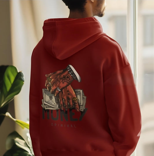 Oversized Hoodie | "Criminal Money" Edition – Maroon