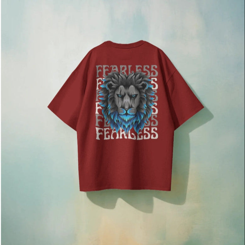Oversized Classic T-Shirt | "Fearless" Edition - Maroon