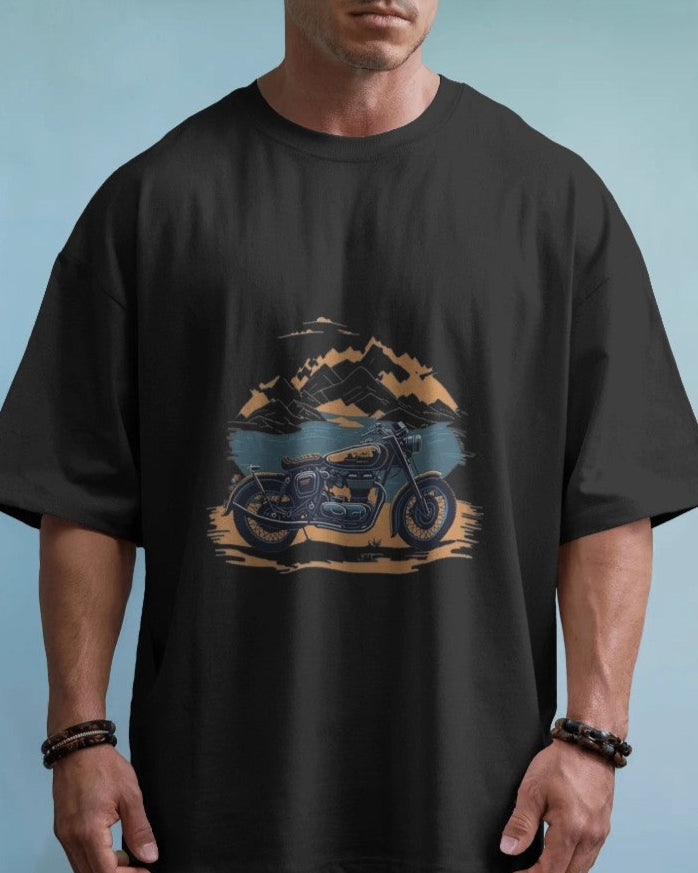 Oversized T-Shirt – "Ride Beyond" Edition - Black